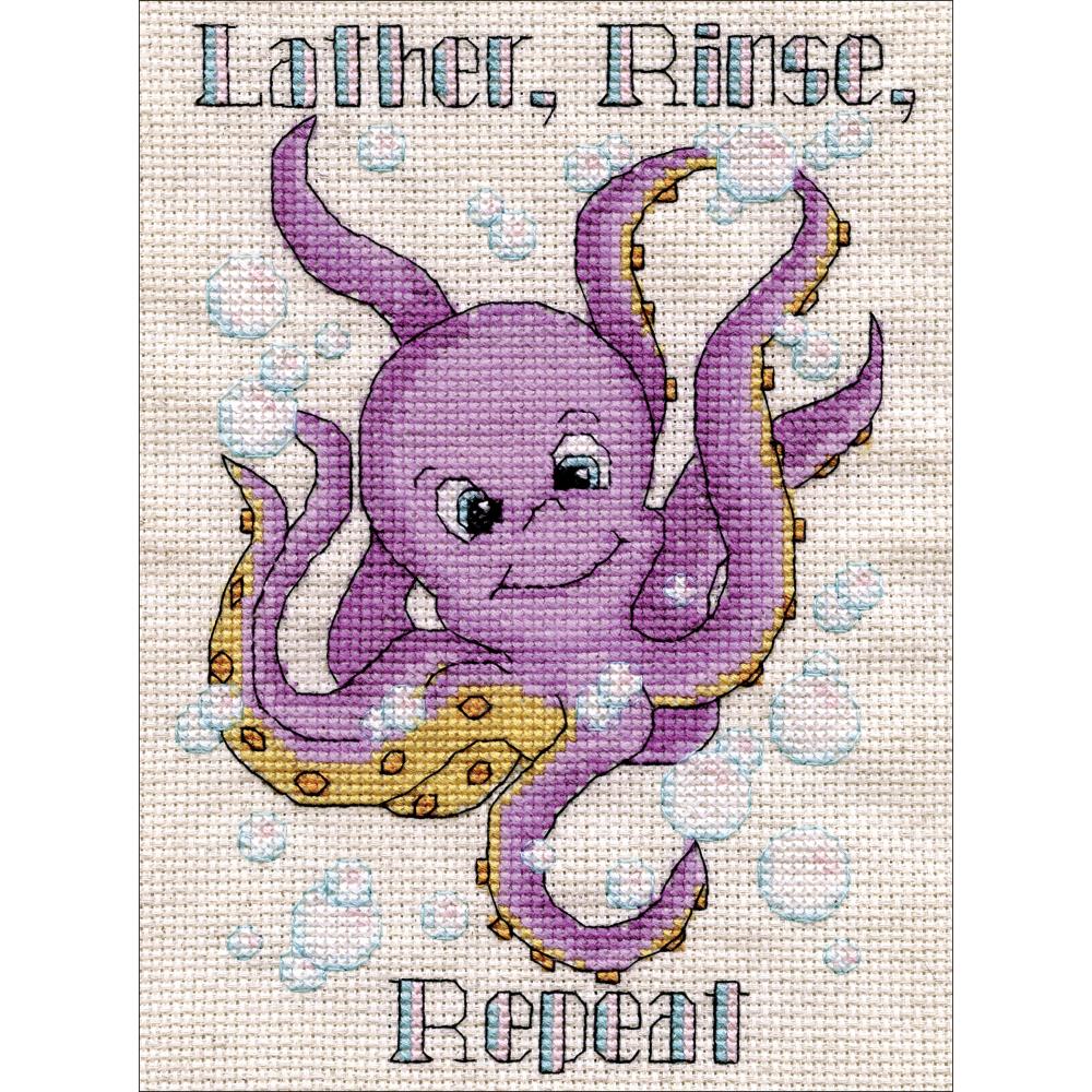Bath Octopus Counted Cross Stitch Kit